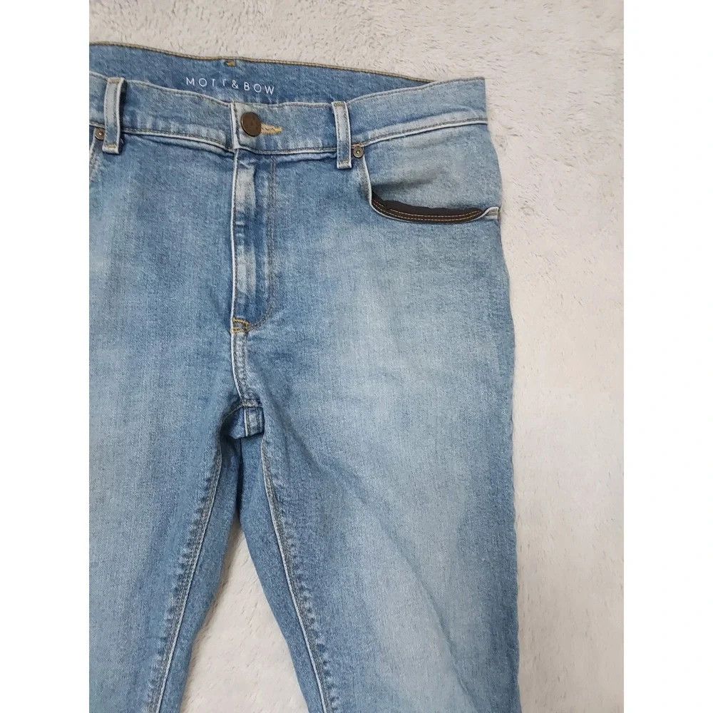 Mott And Bow Jeans Mens 34x32 Skinny Slim Fit Light Wash Blue Cotton Stretch